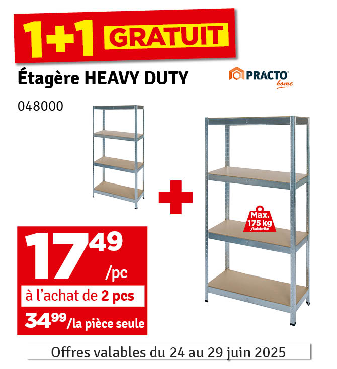 Etagère de rangement Heavy Duty 150 x 75 x 30 cm PRACTO HOME
